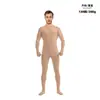 Macacão Zentai Colado Meio Coberto Transfronteiriço Cor Sólida Fantasia de Dança Roupa de Performance de Palco Cosplay Roupa de Performance Invisível