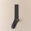 Meias Caneladas para Mulheres, Meias de Cano Médio, Estilo Ballet Miu, Meias Longas Cinzas Finas de Verão Cor Sólida Emagrecedoras, Meias JK Brancas