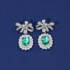 Brincos de Laço de Diamante Cravejado com Agulha de Prata S925 Acessível Luxo Doce Brincos Coreanos Elegantes Populares Strass Elegantes Brincos para Mulheres