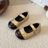 Zapatos de Piel para Niña Mary Jane Camelia Colección Primavera/Verano 2026 Zapatos de Princesa Estilo Chanel para Bebé Niña Zapatos de Boca Baja