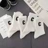 Meias Letra C Femininas Meia-Perna Outono e Inverno Quentes Modernas Celebridade da Internet Roupa Infravermelha Meias de Cano Alto Meias Esportivas Versáteis