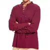 2023 Amazon Hombres pirata forro vintage steampunk gótico vikingo forro top