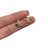 Aretes Dorados de Cinco Puntas, Simples y Compactos, Exquisitos Aretes de Nuevo Estilo para Mujer, Aretes y Clips para Orejas Elegantes y a la Moda