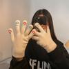 Novas luvas de inverno 2024 para estudantes femininas, para andar de bicicleta, quentes, para o frio, fofas, com tela sensível ao toque, dedos abertos, divertidas