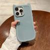 Capa Orelha de Gato iphone16PRO Capa Protetora Cor Sólida Criativa Apple 14PROMAX Capa de Celular Totalmente Macia