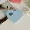 Zongbo Yeso Aromaterapia de Silicona Vela Corazón Base de Mesa Molde de Silicona Vela Fina con Forma de Corazón Molde para Portavelas DIY