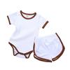 Ropa Casual para Niños Verano Nuevo Pijama para Bebé Conjunto de Ropa para Casa para Niños Mameluco de Manga Corta Body Pantalones Cortos Conjunto de Dos Piezas