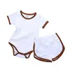Ropa Casual para Niños Verano Nuevo Pijama para Bebé Conjunto de Ropa para Casa para Niños Mameluco de Manga Corta Body Pantalones Cortos Conjunto de Dos Piezas