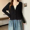 2026 Tallas Grandes Elegante Estilo Coreano Tejido Falso Dos Piezas Textura Suave Capas Adelgazante Manga Larga Top de Punto
