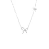 Collar doble de lazo dulce y sencillo para mujer, fresco y elegante, cadena para la clavícula versátil y única, gargantilla de tendencia nicho