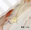 Brightfly Venta Caliente Transfronteriza Lindo Dibujo Animado Feliz Hombre de Jengibre Colgante de Collar de Circonita Diseño de Nicho Cadena para Clavícula para Mujeres