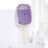Novo Estilo Fofo Brilhante Dourado Knotado Pente para Cabelo Molhado e Seco Formato de Pente Não Massageador Transparente Grelhas Vazadas