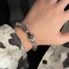 Novo Bracelete de Contas Rachadas de Gelo Estilo Chinês para Homens, Modelo Tendência 2026 com Toque de Luxo, Bracelete de Laço para Corrida para Mulheres, Bracelete de Nicho