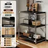 Prateleira de sala de estar em estilo creme de madeira maciça eco-placa, estante de exibição de eixo leve de piso, estante de armazenamento de brinquedos infantis multicamadas