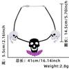Adornos de Halloween Festival de Fantasmas Decoración de Fiesta Infantil Cadena para el Cuello Ajustable Murciélago de Fieltro Cara de Fantasma Calavera Accesorio de Collar