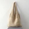 2022 Nova Bolsa Tricotada Coreana Ins Cor Pura Recortada Bolsa de Ombro Bolsa de Mão Grande Capacidade Bolsa Tote Tendência Feminina