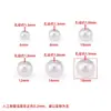 Cuentas Redondas de Imitación Perla ABS de Alto Brillo Agujero Recto Cuentas Sueltas Material para Manualidades DIY Abalorios Accesorios para Pendientes Ropa Joyería