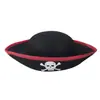 Chapéu de pirata caribenho chapéu de festival fantasma chapéu de capitão de Halloween chapéu infantil grande chapéu de feltro não tecido