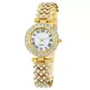 Reloj de Pulsera de Cuarzo Popular de Moda Transfronteriza de Lujo con Pedrería para Estudiante Estilo Coreano Cadena de Acero Romana Incrustaciones de Diamante Reloj de Pulsera Decorativo Fabricante