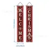 Temu Gran Venta Serie de Banderas Dobles Navideñas Impresión de Alta Definición Papá Noel Muñeco de Nieve Banderín Decorativo para Pasillo