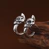 Pendientes de Calavera Envejecida Personalizados de Plata S925 Rey Ciervo Dorado Joyería de Plata Transfronteriza al por Mayor Pendientes para Hombre y Mujer
