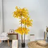 Planta Verde Artificial de Alta Qualidade, Grande, de Chão, Árvore de Flores Biônica, para Interior, Sala de Estar, Decoração de Casa, Vasos, Ornamentos de Paisagem