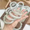 Pulsera de Jade Natural de Jadeíta Verde Hielo Tianshan de Xinjiang para Mujer, Sensación de Hielo de Jade, Jade Transparente, Regalo para Novia