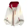 Ropa exterior de estilo universitario, moderna, de corte holgado para hombres y mujeres, cárdigan con capucha versátil, chaqueta de manga larga, top para pareja, con colores contrastantes