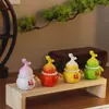 Novo Ornamento de Cabacinha Auspiciosa Estilo Chinês com Pingente de Pérola Mini Estatueta de Mesa Escritório em Casa Pequeno Presente da Sorte