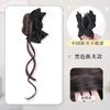Peruca Coque de Prender para Mulheres com Laço, Coque de Rabo de Cavalo Baixo, Volume Fashionável para o Lado