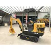 Excavadora Compacta Hidráulica sobre Orugas, Mini Excavadora para Cavar Zanjas Agrícolas, Equipo de Excavación de Tierra para Construcción