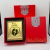 2026 Adorno de Marco de Fotos de Escritorio Oro Puro 999 Regalo del Día de la Madre DIY Hecho a Mano Promocional Pequeños Regalos al por Mayor