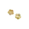 Suporte de Flores Atacado Conserva Cor Ouro Galvanizado 18K Corte Simples Flor de Cinco Folhas Tampa Pulseira DIY Colar de Pérolas Espaçador com Contas