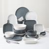 Juego de Vajilla Estilo Gris Claro Cuencos para el Hogar 2024 Nuevo Estilo Vajilla Pequeña y Fresca Cuencos de Alto Valor, Palillos, Platos, Juego de Cuencos y Platos