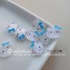 Dulce Linda Hello Kitty Lazo Adornos Tridimensionales Resina Uñas Armadura Hecha a Mano Accesorios