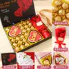 Caixa de Presente de Chocolate Dia dos Namorados 520 para Namorada terno Presente Criativo Prático Alto Senso Presente de Aniversário para Meninas