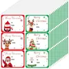 Adesivos de selagem de presentes com tema de Natal de desenho animado Papai Noel, renas, pinguim Decoração de etiqueta de nome de presente