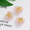 Tira de Belleza de Hielo Corazón de Melocotón Parche de Rosa Colgante DIY Encanto Hecho a Mano Cadena para Teléfono Móvil Llavero Paquete de Materiales para Joyería