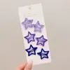 Pinzas para el pelo de niños que no dañan el pelo, lindas pinzas BB de estrella de cinco puntas para niñas, pasadores para flequillos y patillas, accesorios para el pelo de bebé