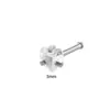 Piercing de Nariz Henson de Aço Inoxidável 3mm Coração Estrela de Cinco Pontas Quadrado Triângulo Redondo Zircônia Piercing de Nariz Joias de Piercing Europeias e Americanas