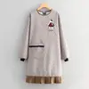 Elegante delantal de lona de manga larga para cocina, adecuado para uso doméstico, catering y trabajo; delantal de tamaño adulto, resistente a las manchas y duradero para mujeres