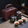 Juego de Té de Viaje de Cerámica Portátil para Exterior Taza Rápida Una Olla Tres Juegos de Souvenir El Té Puede Ser Impreso con Logotipo
