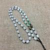 Um colar de mercadorias contas de arroz de jade cabaça de bambu contas soltas colar de jade contas de jade artesanato enfeites de cor tecida corrente de suspensão