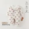 Mono Acolchado de Invierno para Bebé Engrosado 60g Ropa Caliente de Algodón Otoño Invierno Para Recién Nacidos Para Salir Ropa de Algodón Pelele para Bebé