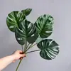 Plantas Verdes Artificiales Estilo Nórdico, Helechos de Goma Suave, Hojas Persas, Hojas de Caparazón de Tortuga, Proyecto de Pared de Plantas de Caparazón de Tortuga, Material de Hoja con Textura Realista