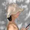 Sombrero de Color Sólido Estilo Japonés Adecuado para Cabello Corto, Verano Fino Transpirable Primavera y Otoño Sombrilla Protección Solar Sombrero de Pescador Tejido Versátil