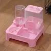 Comedero y dispensador de agua automático para gatos, cuenco integrado para gatos y perros, cuenco elevado para gatos que protege el cuello, cuenco doble para comer y beber