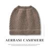 Invierno 2024 nuevo sombrero acolchado de cachemira para mujer sombrero de punto para coleta sombrero protector de orejas sombrero de punto alto venta al por mayor transfronteriza