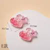 Acessórios DIY feitos à mão fofos com coração de laço facetado, presilhas de cabelo pintadas à mão, adesivos de resina luminosos