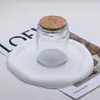 Taza de Vela Aromaterapia Hecha a Mano Vintage Taza Vacía DIY Adorno de Regalo Acompañante Recipiente de Cera Botella de Madera y Vidrio